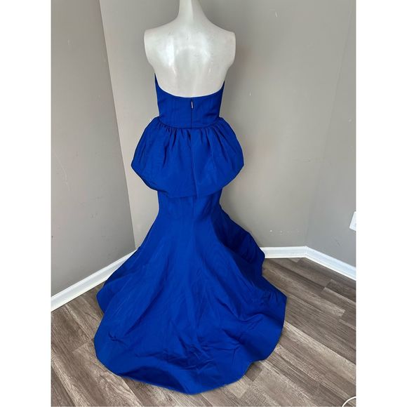 NWT JASON WU COLLECTION Strapless Balloon-Peplum Taffeta Gown US 4 $6195 - Picture 11 of 13